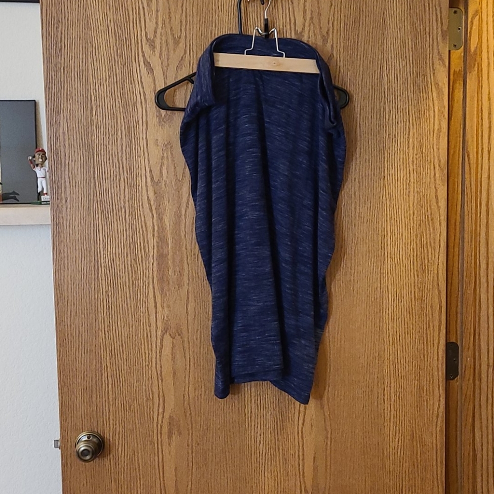 Heather Blue Jersey Pencil Skirt